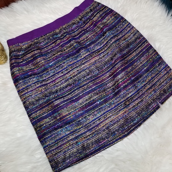 kate spade Dresses & Skirts - Kate Spade Purple Tweed Metallic Skirt